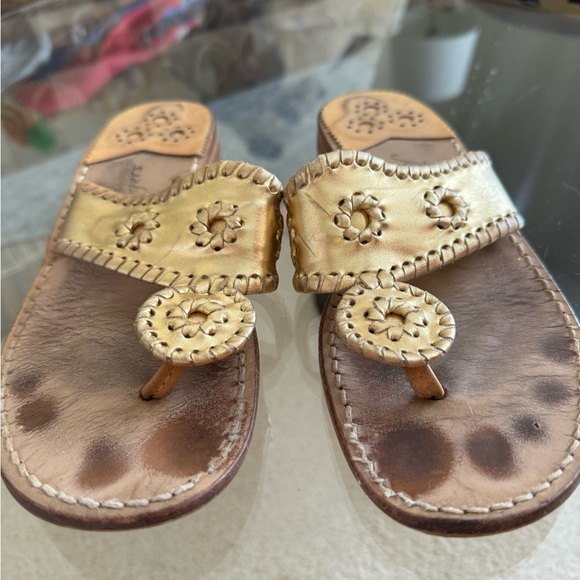 Jack Rogers Original Slip on Sandals in Gold - Women’s Size 8 - Picture 2 of 5